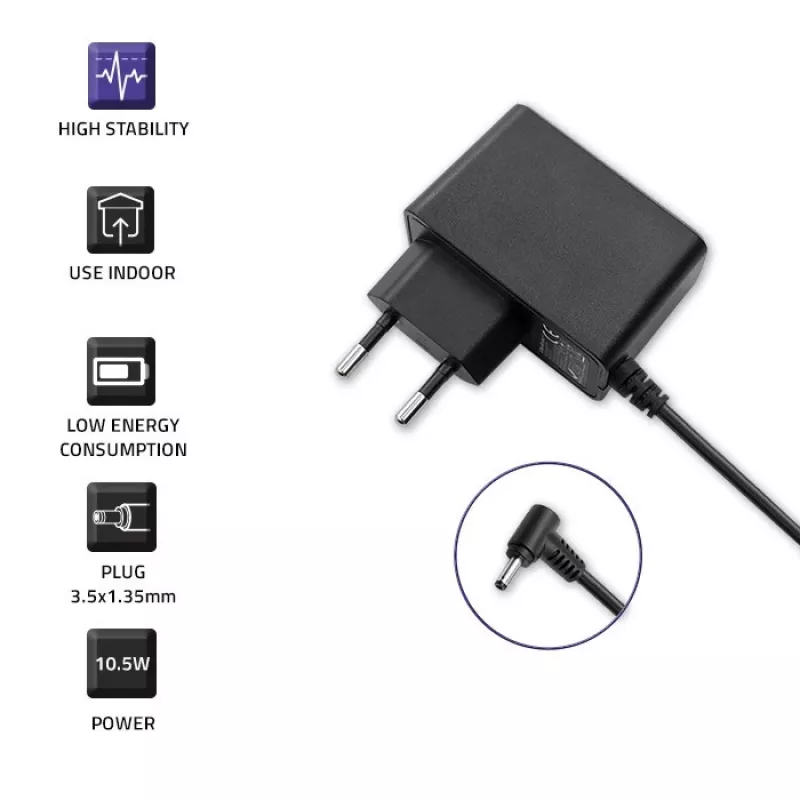 Qoltec barošanas adapteris Wtyczkowy 10.5W 5V 2.1A 3.5*1.35