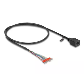 Tīkla kabelis DeLOCK 88005 RJ45 Cat.5e 0,5m Melns