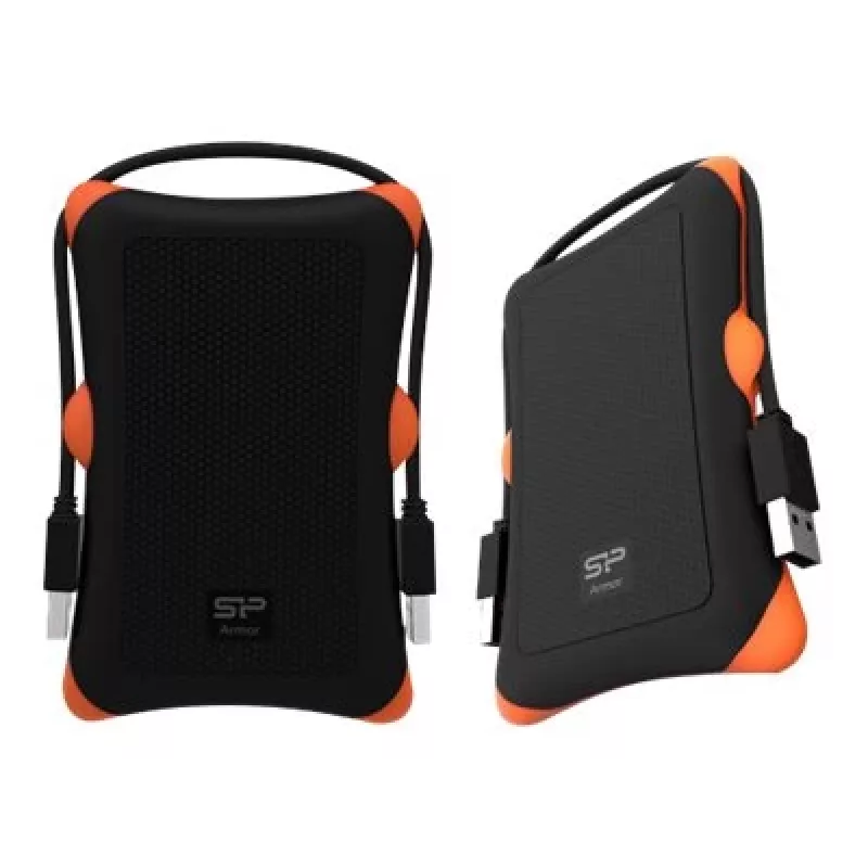 Ārējais korpuss Silicon Power Armor A30, 2,5 collu vienam diskam, USB 3.2 Gen 1, Micro-USB A, oranžs/melns