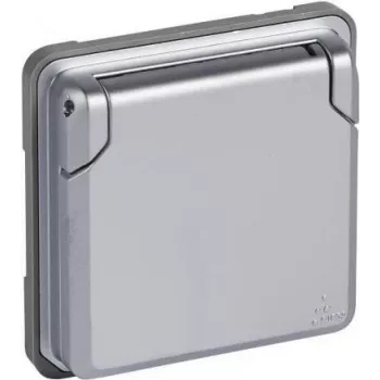 Schuko kontaktligzda Legrand Soliroc 077834 IP44 pelēka, laikapstākļiem izturīga elektriskā ligzda