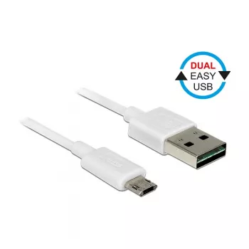 USB kabelis DeLOCK 84805 USB 2.0 0,2 m USB A Micro-USB B balts
