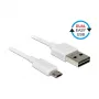 USB kabelis DeLOCK 84805 USB 2.0 0,2 m USB A Micro-USB B balts