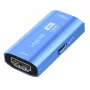 HDMI retranslators, 20m, 8K 60Hz, HDCP 2.3, alumīnija korpuss, zils