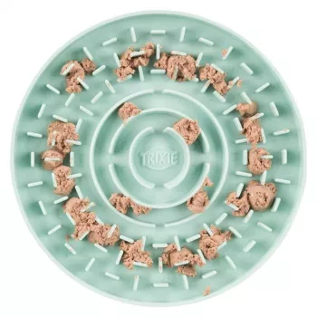 Laizāmā šķīvja Trixie Junior 15 cm — suņu laizāmais šķīvis, zaļš, 15 cm diametrs, junior, 200 g