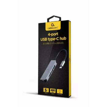 USB-C centrmezgls 4 porti, 3x USB 2.0, USB 3.1