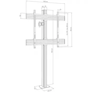 Hagor CPS FLOOR-WALL BOLT-DOWN 1x 75–86 coll Black 50 kg