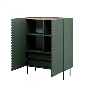 Plaukts ONDA 2D2S 98×45×127 cm zaļš, grīdas sienas skapis