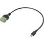 Renkforce USB 2.0 adaptera kabelis [1x Micro-B spraudnis - 1x skrūvspaiļu savienojums] RF-6443956 30 cm