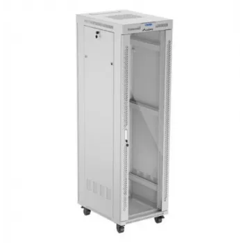 Brīvi stāvošs serveru skapis LANBERG FF01-6842-12SL 42U, 600×800 mm, 2121 mm, 1200 kg, IP20, pelēks