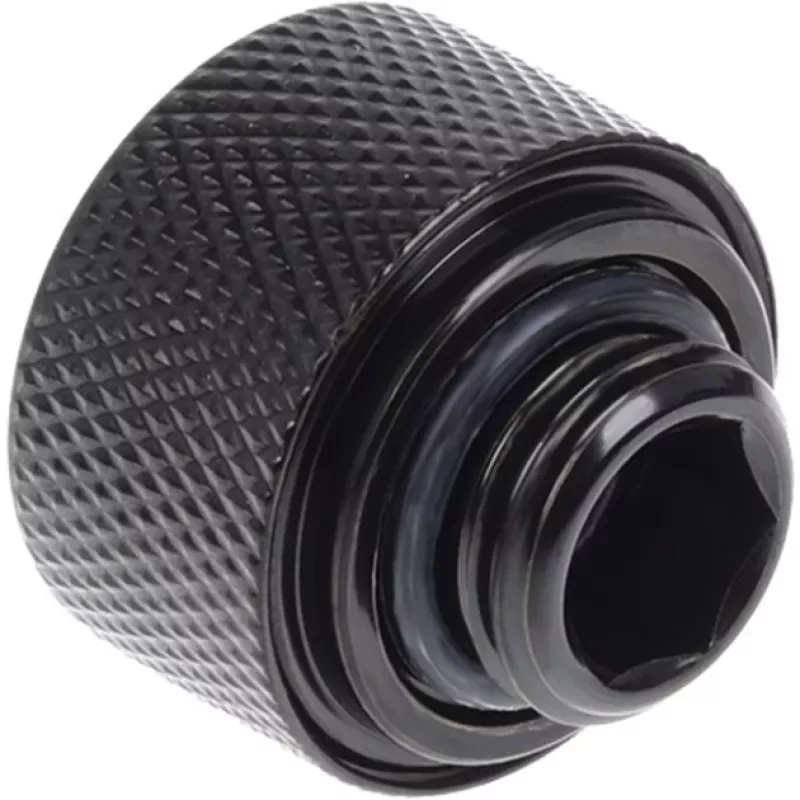 Alphacool Eiszapfen 16mm HardTube skrūvējams savienotājs G1/4 Deep Black