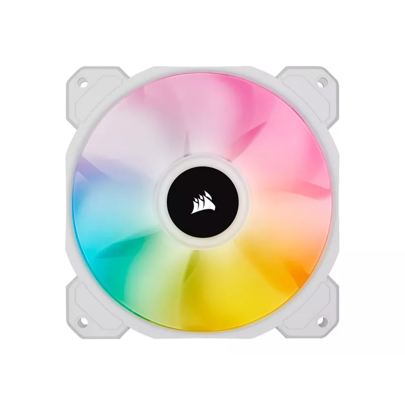 Corsair iCUE SP120 RGB ELITE Performance 120mm Baltā PWM ARGB korpusa ventilatoru trīskomplekts
