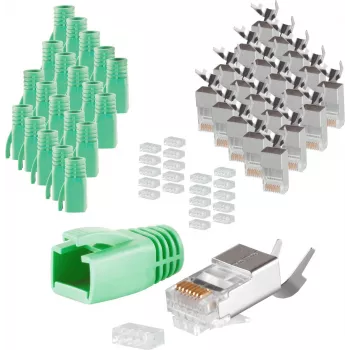 Vadu savienotājs RJ-45 ShiverPeaks 72067-20G Zaļš