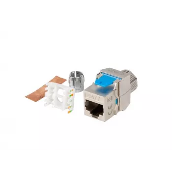 Keystone modulis Lanberg KSF8-4000 plakans zils/sudrabs RJ-45 CAT.8.1 FTP