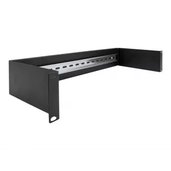 Delock 66884 19 collu DIN sliedes panelis, 2U, melns