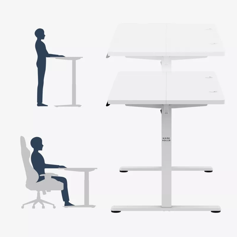 mark adler Leader 7.3 White — regulējama augstuma ergonomiskā darba vieta