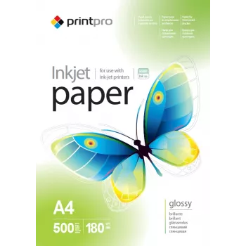 Foto papīrs ColorWay PrintPro PGE180500A4 180 g/m², 500 loksnes, A4