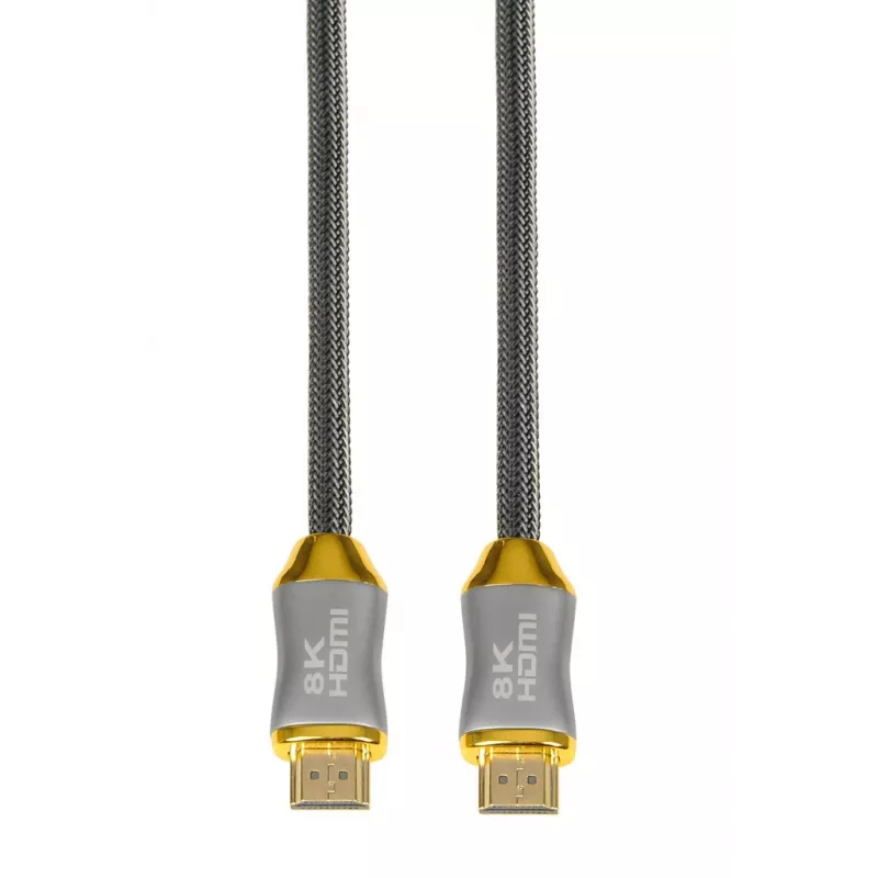 HDMI kabelis IBOX HD08 2 m, HDMI Type A vīriešu–vīriešu, HDMI 2.1, sudraba