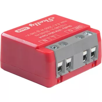 Shelly 1PM Mini Gen4 2-paka — Shelly Wi-Fi viedais relejs ar enerģijas uzskaiti, kompakts DIN/modulis formāts
