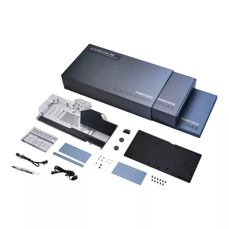 Phanteks Glacier G40 ūdens bloks + aizmugures plāksne