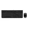 CHERRY DC 2000 Universāls USB AZERTY Beļģijas Melns tastatūras un peles komplekts