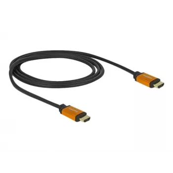HDMI kabelis DeLOCK 85727 1m Type A vīrietis-vīrietis Melns Zelts