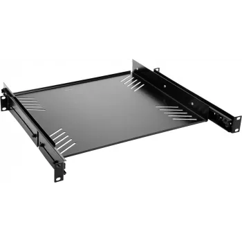 Rack plaukts Omnitronic 30100840 1U izvelkams — regulējams tērauda plaukts 19 collu statīviem