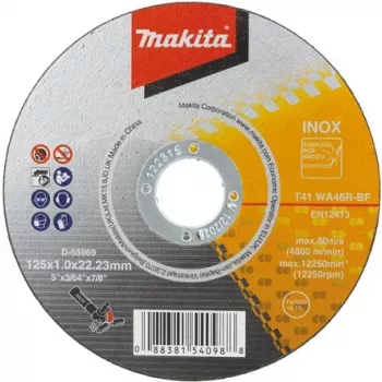 Griešanas disks INOX Makita D-65969-50 125 x 1,00 mm, iepakojums 50 gab.