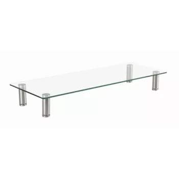 GEMBIRD MS-TABLE-GM-01 Stikla statīvs monitoram, melns, 580×210×90 mm