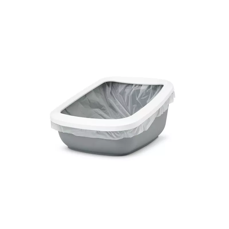 Slēgta kaķu tualete Savic Aseo Jumbo 67,5×48,5×29 cm, pelēka, plastmasa