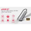 USB-C centrmezgls Unitek 7in1 Alumīnijs PD 100W 5 Gbps — daudzportu adapteris ar Power Delivery