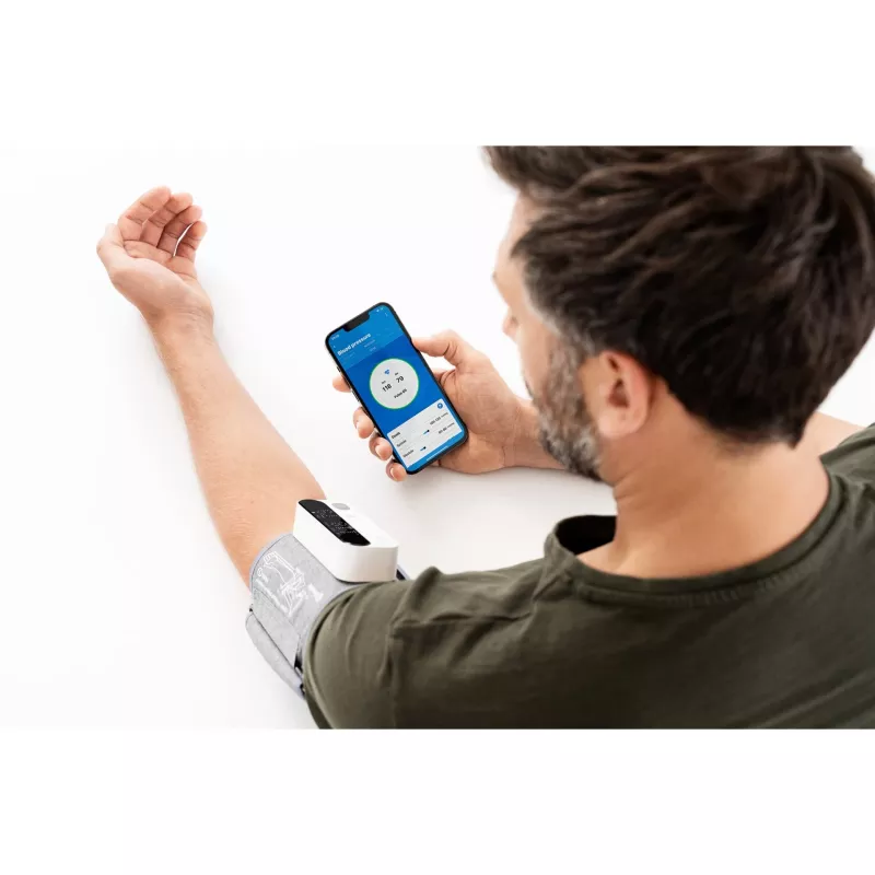 Beurer BM 59 augšdelma asinsspiediena mērītājs ar Bluetooth, balts/melns