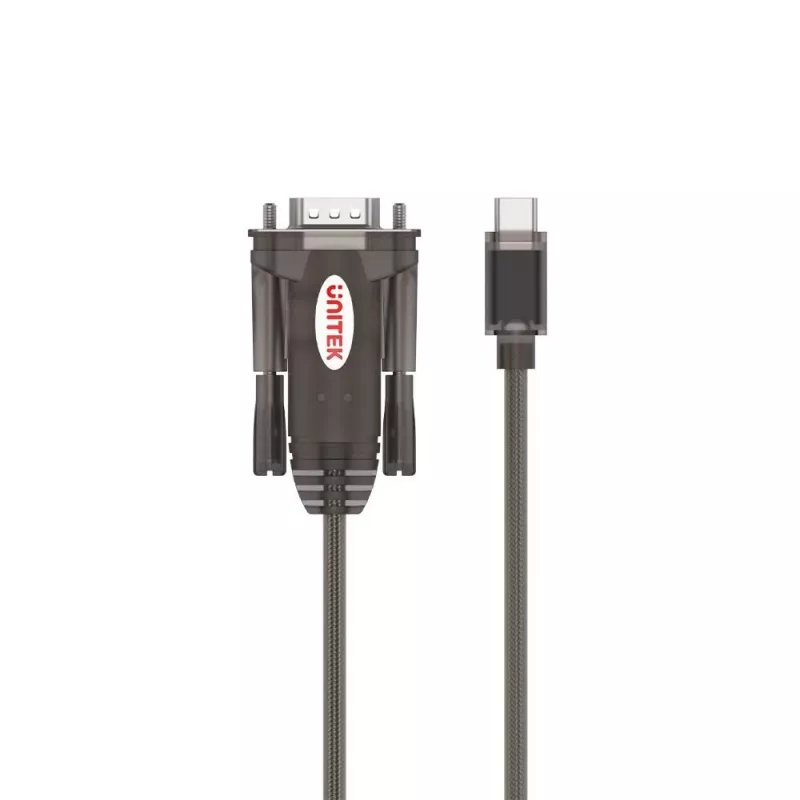Seriālais kabelis Unitek Y-1105K — 1.5 m melns, DB-9 vīrietis uz DB-9 vīrietis