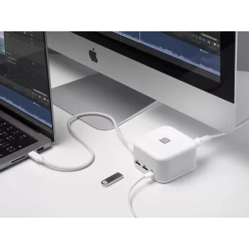 XtremeMac XWH-XCP-03 klēpjdatora dokstacija un portu replicētājs Vadu USB 3.2 Gen 1 (3.1 Gen 1) Type-C Balts (XWH-XCP-03)