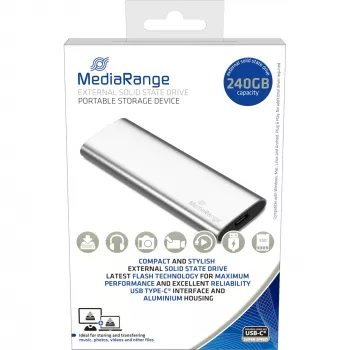 Ārējais cietvielu disks MediaRange 240GB M.2 USB Type-C MR1101