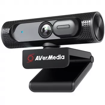 AVerMedia PW315 web kamera ar 95° platleņķi, Full HD 1080p 60 kadri/s, 2 MP, stereo mikrofons, USB, melnā krāsā