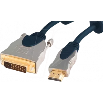 ShiverPeaks SP77480 1m HDMI Type A – DVI-D video kabeļa adapteris zils