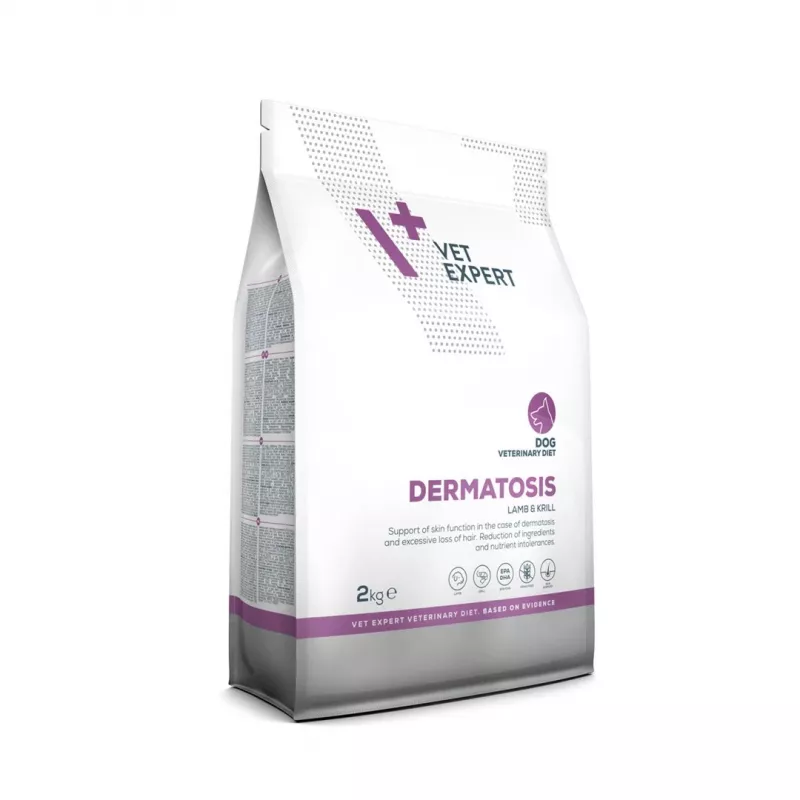 VETEXPERT Veterinary Diet Dermatosis Dog Lamb & Krill sausā barība suņiem, 2 kg