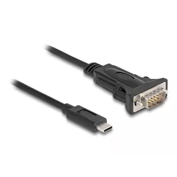 DeLOCK Adapter USB Type-C uz RS-232 D-Sub 9 kontaktu vīrišķais 0.25 m