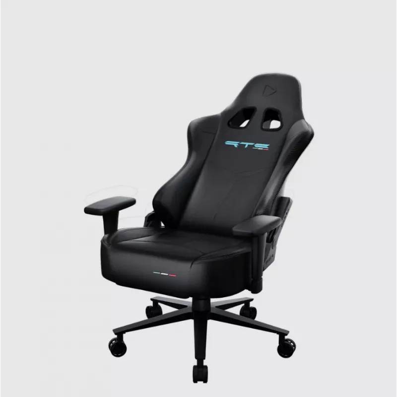 Spēļu krēsls Onex RTC Embrace Hardcore Black — ergonomisks, regulējams augstums un atzveltne