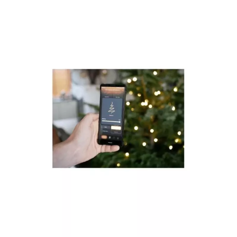 WOOX R5170 viedās Ziemassvētku gaismas Wi-Fi 40m, 400 LED, 230 lm, silts balts ar aptumšošanu un skaņas reakciju