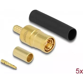SMB spraudnis RG-174 / RG-316 gofrēšanai DeLOCK 90040 (5 gab.)