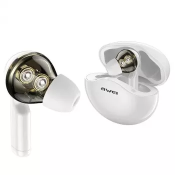 Austiņas Awei AWEI T12TWS Bluetooth sporta austiņas baltas