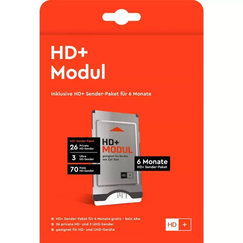 HD+ modulis ar 6 mēnešu HD+ kanālu paketi