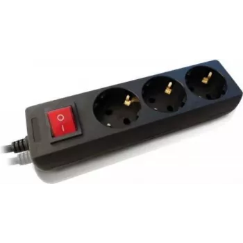 Pagarinātājs e+p E 46 1,5m 3 AC kontaktligzdas Melns