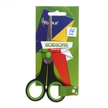 Šķēres FORPUS FO60605 14 cm, gumijoti rokturi, nerūsējošā tērauda asmeņi