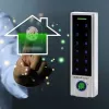 Qoltec 52448 Kodu slēdzene TITAN ar pirkstu nospiedumu lasītāju | RFID | BT 4.0 | Kods | Karte | Atslēgas piekariņš | Durvju zvans | IP68 | EM