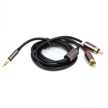 Audio kabelis 3.5mm - 2x RCA, 1m