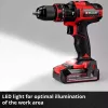 Einhell TE-CD 18/44 Li-I bezvadu urbjmašīna 24000 RPM 1.59 kg Melna, Sarkana