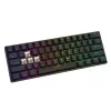 Mehāniskā spēļu tastatūra SAVIO BLACKOUT X2 PEACH — 61 taustiņš 60% QWERTY, RGB LED, hot-swap, USB Type-A/Type-C, atvienojams kabelis