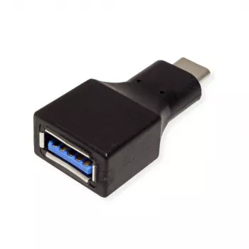 VALUE 12.99.9030 Adapteris USB Type C uz USB Type A Melns